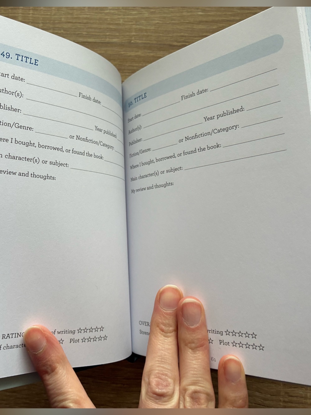 My Book Journal - Barnes and Noble Reading Diary/Notebook ๐๐๐โ๏ธ - Picture 4 of 7